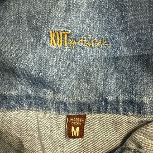 Kut from the Kloth Light Blue Jean Jacket - Picture 6 of 8